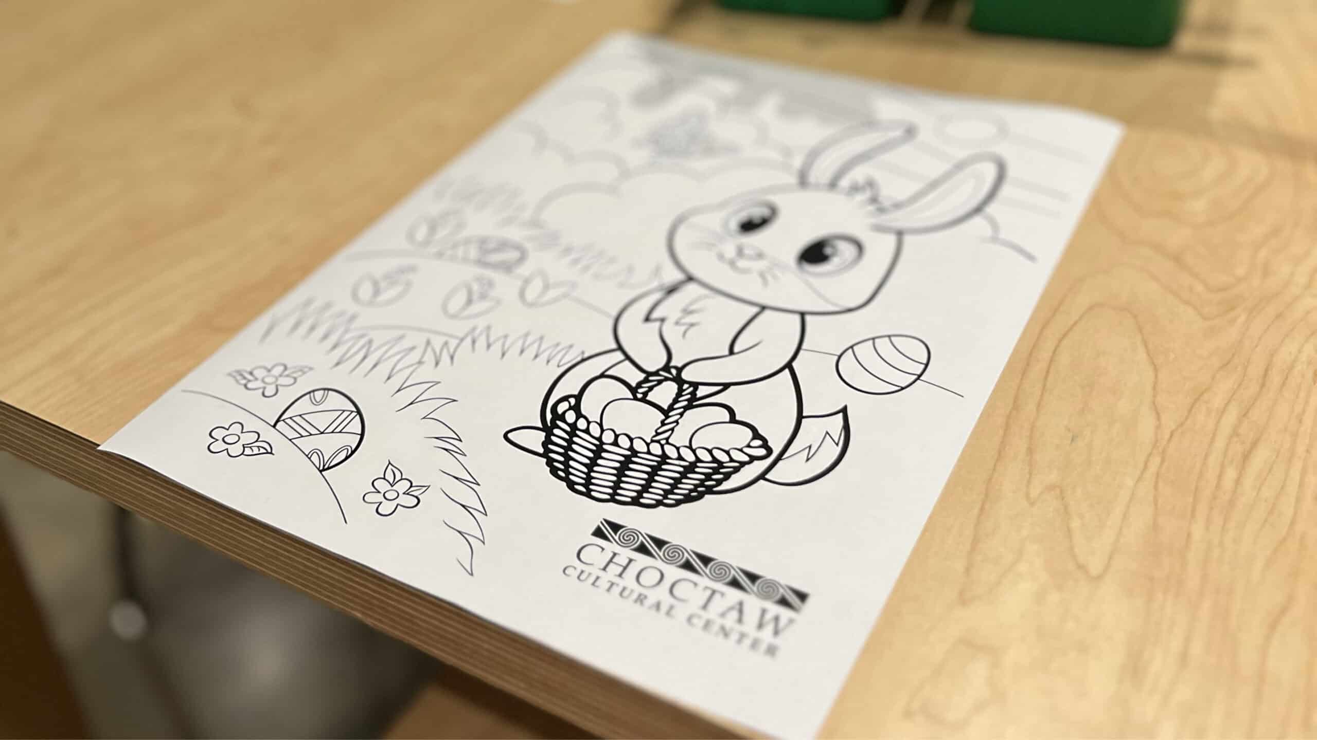 A drawing of the Easter Bunny